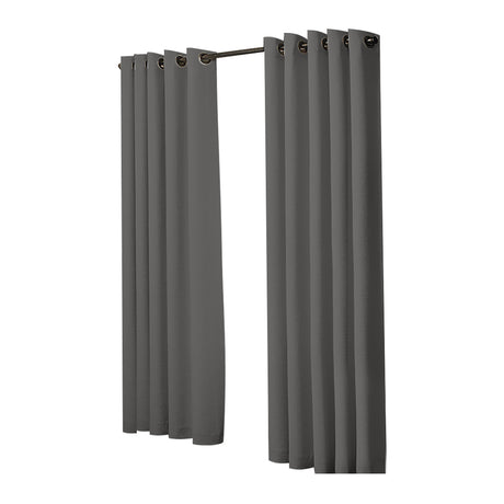 2x Blockout Curtains Panels 3 Layers Charcoal-2006733252580216833