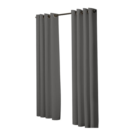2x Blockout Curtains Panels 3 Layers Charcoal CD1003-132X213-GR-2006733251900739585