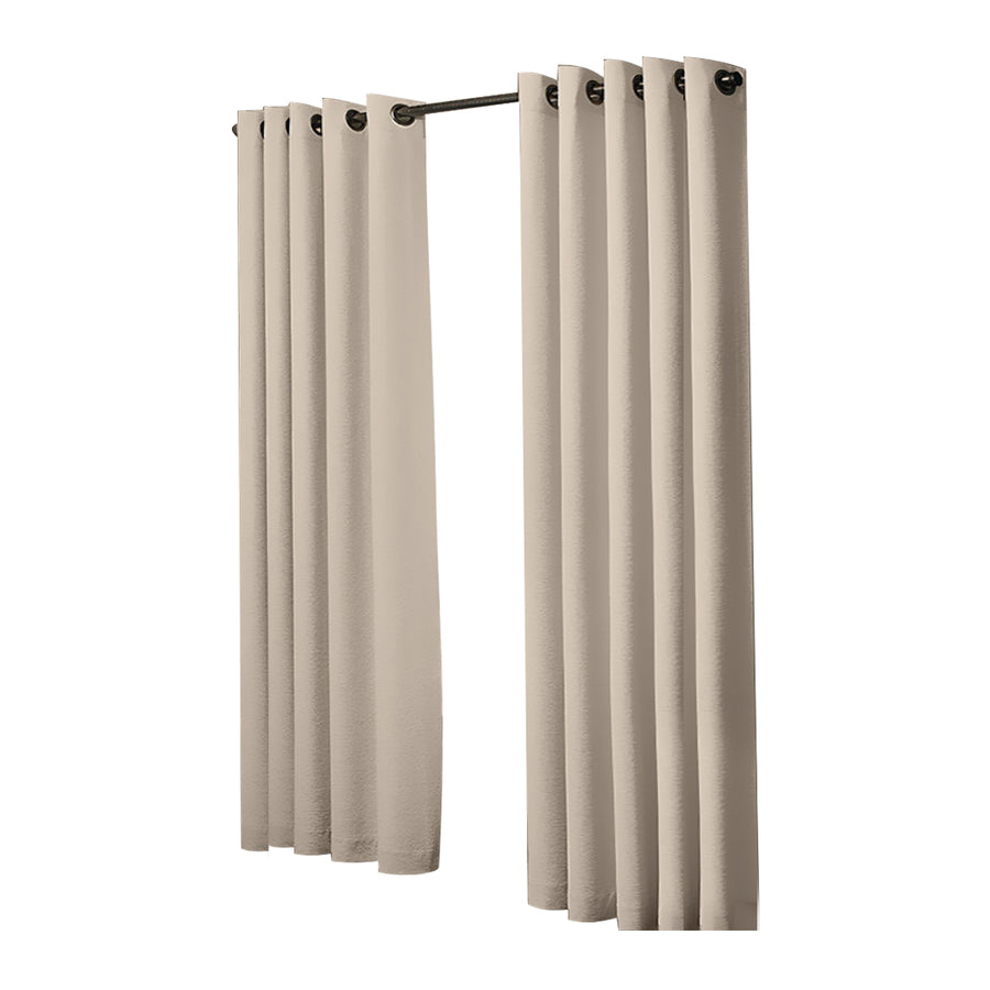2x Blockout Curtains Panels 3 Layers Beige-2018816697192026113