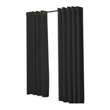 2x Blockout Curtains Panels 3 Layers Black-2006733252399861761