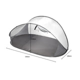 Mountview Pop Up Tent Camping Beach Grey - Front View