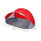 Mountview Pop Up Tent Camping Beach Red - Front View
