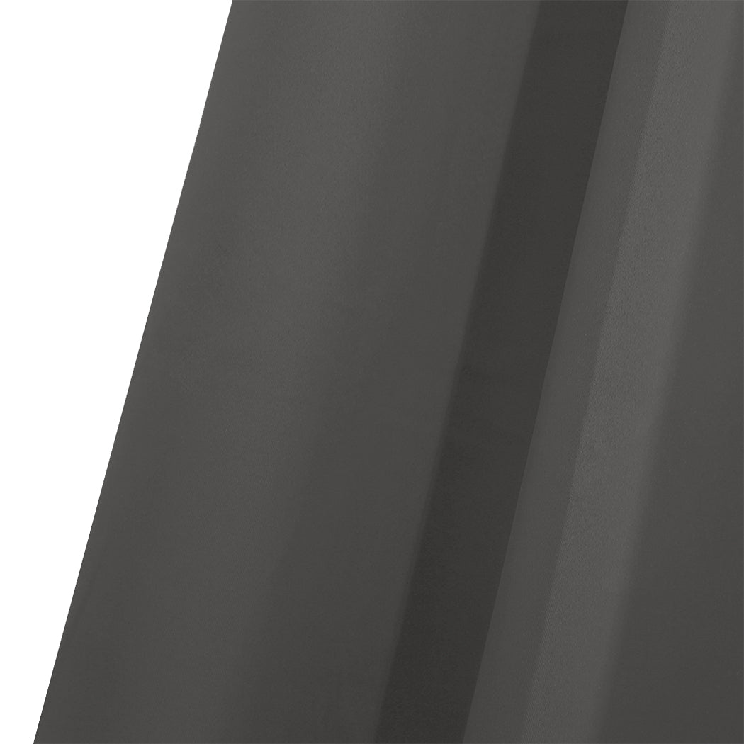 2x Blockout Curtains Panels 3 Layers Charcoal-2018816655307706371