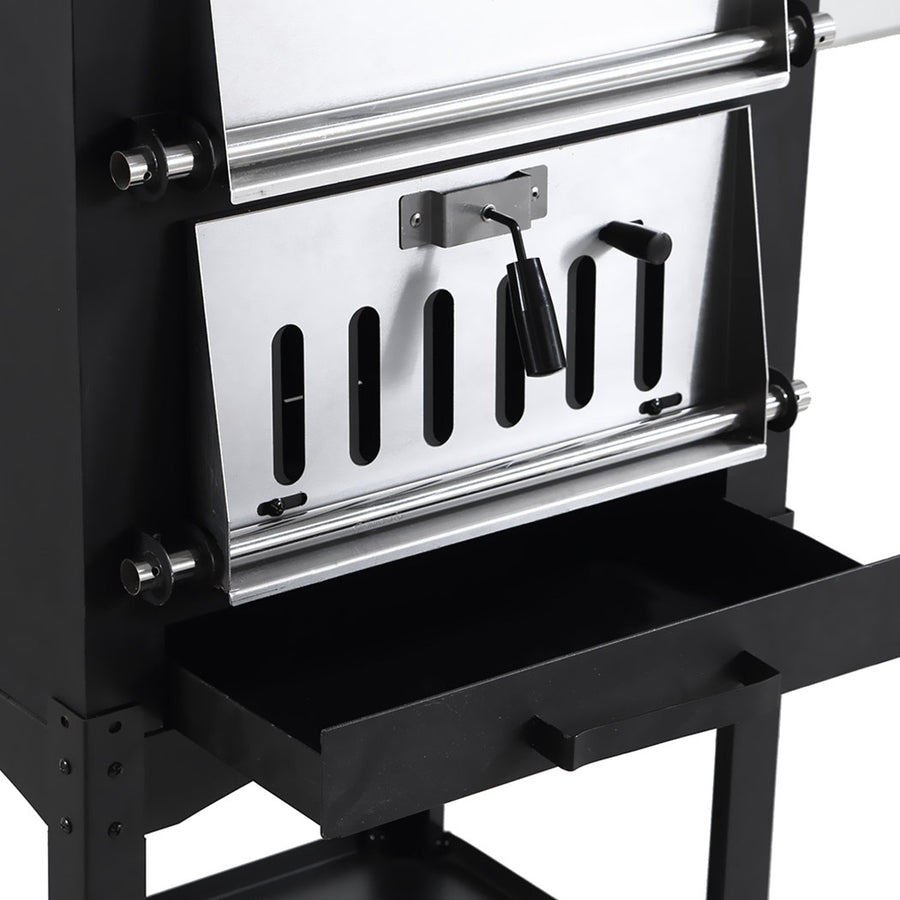 3in1 Pizza Oven Charcoal BBQ Grill Steel-2018816897616842755