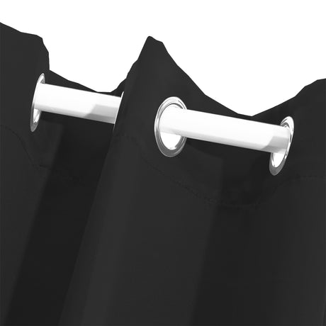 2x Blockout Curtains Panels 3 Layers Black-2006733252399861765