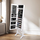 Levede Mirror Jewellery Cabinet Makeup - Close-Up Angle