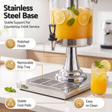 5-Star Chef 8L Beverage Juice Dispenser Tap Ice Tube Single Drip Tray - Close-Up Angle