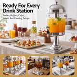 5-Star Chef 8L Beverage Juice Dispenser Tap Ice Tube Single Drip Tray - Low Angle