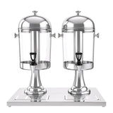 5-Star Chef 16L Dual Tank Juice Dispenser Drink Beverage Server Ice Tubes - Side View
