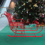 Christabelle Christmas Sleigh with Red Finish- Metal 150cm