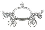 Christabelle 258cm Silver and White Metal Pumpkin Carriage - Front View