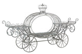 Christabelle 258cm Silver and White Metal Pumpkin Carriage