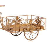Christabelle Antique Gold Bicycle Display Metal Christmas Decor - Side View