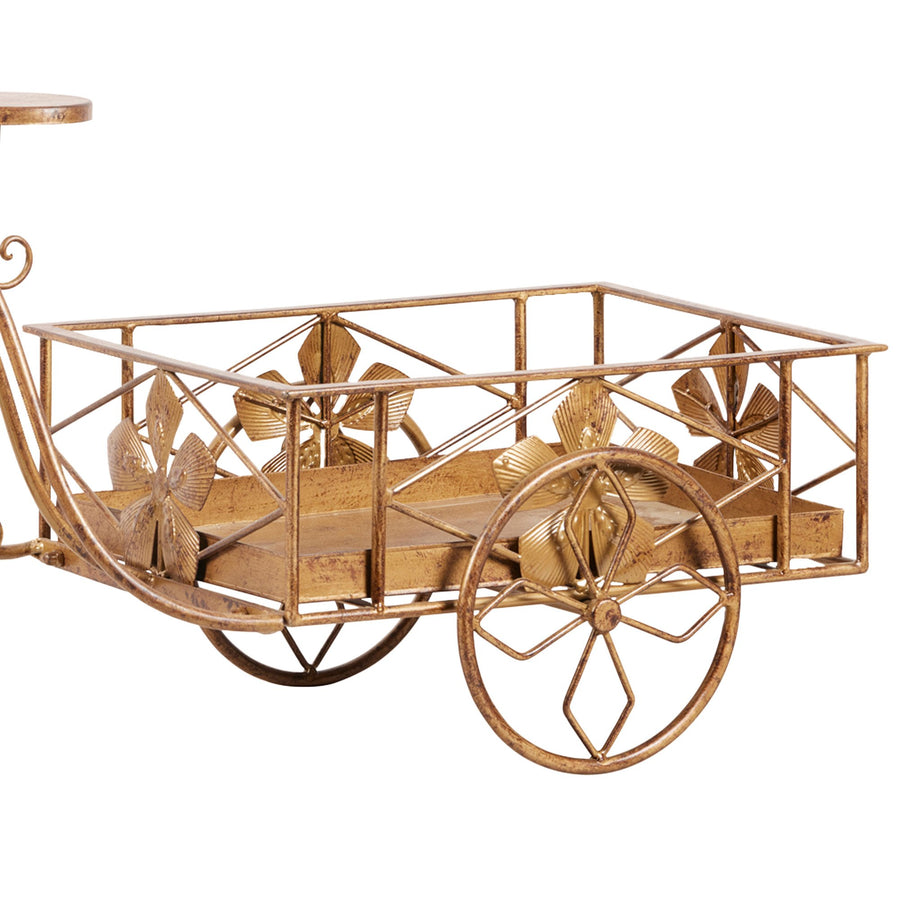 Christabelle Antique Gold Bicycle Display Metal Christmas Decor