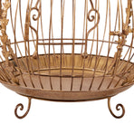 Christabelle Antique Gold Bird Cage Display Metal Christmas Decor