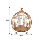 Christabelle Antique Gold Bird Cage Display Metal Christmas Decor