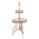 Christabelle Antique Gold 2-Tier Metal Display Stand