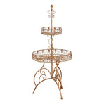 Christabelle Antique Gold 2-Tier Metal Display Stand