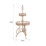 Christabelle Antique Gold 2-Tier Metal Display Stand