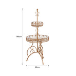 Christabelle Antique Gold 2-Tier Metal Display Stand