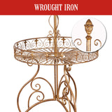 Christabelle Antique Gold 2-Tier Metal Display Stand