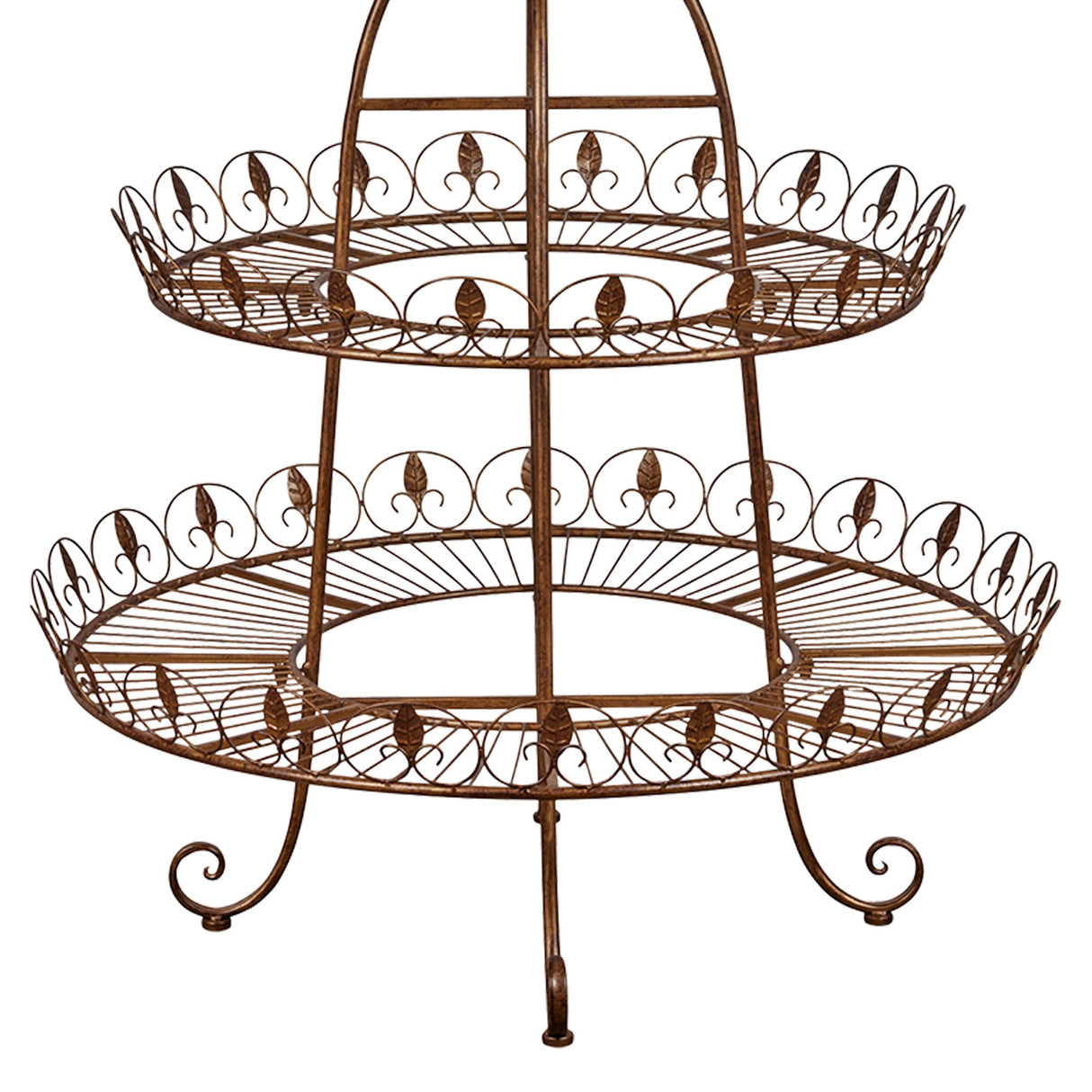 Christabelle Antique Gold 2-Tier Metal Mannequin Display Stand