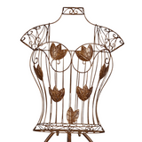 Christabelle Antique Gold 2-Tier Metal Mannequin Display Stand