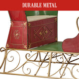 Christabelle Jumbo Life Size Rustic Christmas Sleigh Display - 210cm - Rear View