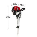 Baumr-AG 4 Stroke Petrol Jackhammer, with 2 Chisels, Carry Bag - Rear View