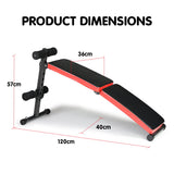 Inclined Sit up bench with Resistance bands - Close-Up Angle
