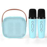 Alpha Mini Portable Karaoke Machine for Adults Kids with 2 Wireless Microphones - Side View