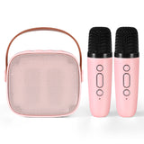 Alpha Mini Portable Karaoke Machine for Adults Kids with 2 Wireless Microphones - Side View