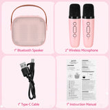Alpha Mini Portable Karaoke Machine for Adults Kids with 2 Wireless Microphones - Extra Image