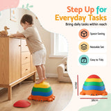 Keezi Kids Stepping Stones Balance Stone Set Crab Indoor Outdoor 5PCS - Low Angle