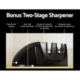5-Star Chef 7PCS Kitchen Knife Set Stainless Steel Non-stick with Sharpener - Close-Up Angle