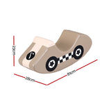 Keezi Kids Climbing Blocks Foam Toddler Playset Soft Indoor Indoor Climbing Toy Rocker Khaki - Front View