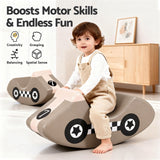 Keezi Kids Climbing Blocks Foam Toddler Playset Soft Indoor Indoor Climbing Toy Rocker Khaki - Close-Up Angle