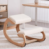 Artiss Kneeling Chair Ergonomic Posture Chair with Memory Foam Balance Stool for Home Office Gaming 120kg Weight Capacity Beige - Close-Up Angle
