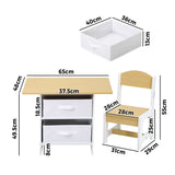 Oikiture Kids Table and Chair Set with Storage Bins Wooden & White - 45-Degree Angle