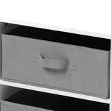 Oikiture Kids Table and Chair Set with Storage Bins White & Grey