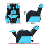 Keezi Kids Recliner Chair PU Leather Gaming Sofa Lounge Couch Children Armchair - Front View