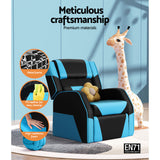 Keezi Kids Recliner Chair PU Leather Gaming Sofa Lounge Couch Children Armchair - 45-Degree Angle