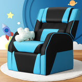 Keezi Kids Recliner Chair PU Leather Gaming Sofa Lounge Couch Children Armchair - Close-Up Angle