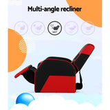 Keezi Kids Recliner Chair PU Leather Gaming Sofa Lounge Couch Children Armchair - 45-Degree Angle