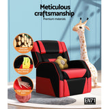 Keezi Kids Recliner Chair PU Leather Gaming Sofa Lounge Couch Children Armchair - Rear View