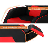 Keezi Kids Recliner Chair PU Leather Gaming Sofa Lounge Couch Children Armchair - Close-Up Angle