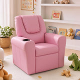 Keezi Kids Recliner Chair Pink PU Leather Sofa Lounge Couch Children Armchair - Extra Image