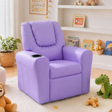 Keezi Kids Recliner Chair Purple PU Leather Sofa Lounge Couch Children Armchair - Extra Image