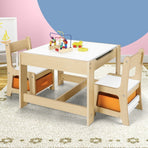 Oikiture Kids Table and Chairs Set with Toys Storage Box