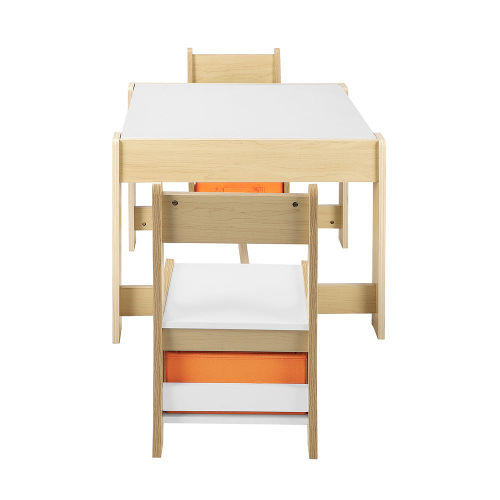 Oikiture Kids Table and Chairs Set with Toys Storage Box